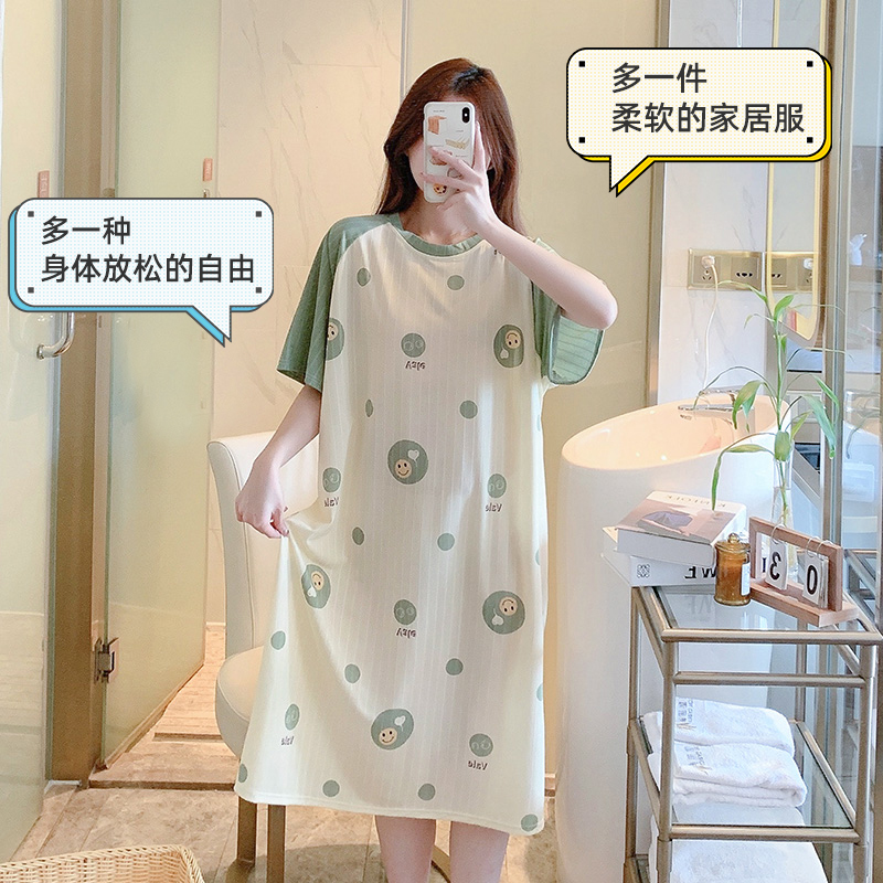 婧麒月子服夏季薄款产后孕妇睡衣女短袖喂奶家居裙产妇哺乳期睡裙_天猫超市_孕妇装/孕产妇用品/营养