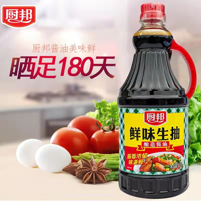 厨邦鲜味生抽1.25l*2+鲜味蚝油490g+葱姜汁料酒500ml家用酱油