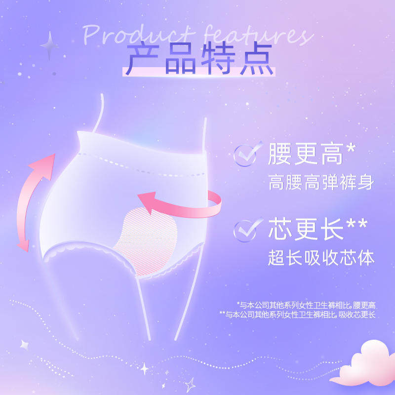 【优于新国标】洁婷卫生巾安睡裤10条均码高腰绵柔亲肤防漏,淘宝优惠券,粉丝福利购,淘宝优惠卷