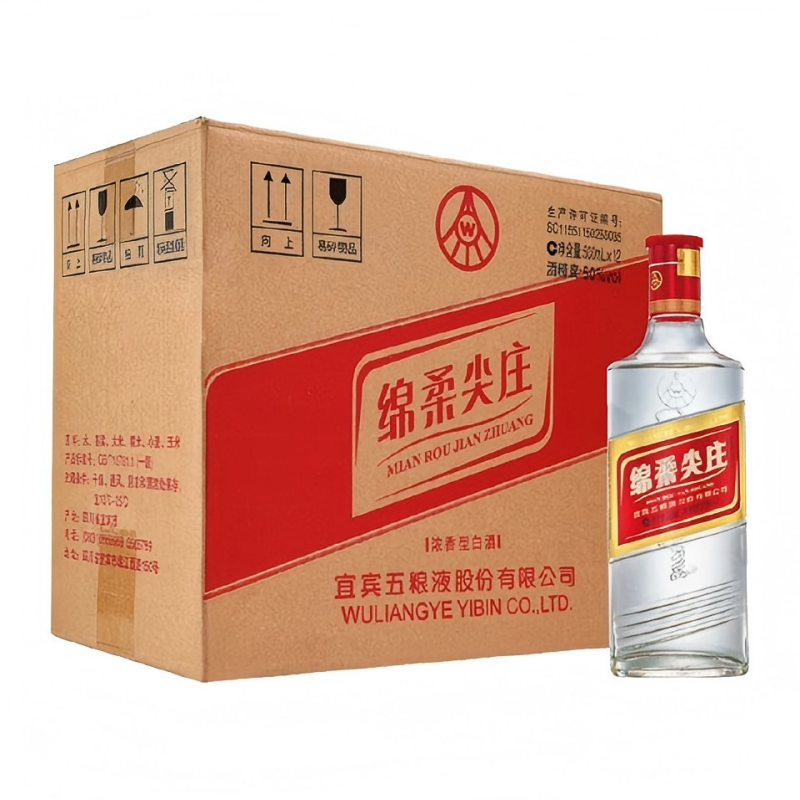 尖庄绵柔尖庄50度绵柔高度白酒500ml*12瓶