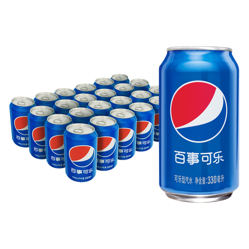 百事可乐原味碳酸汽水330ml*24经典罐装饮料饮品整箱(包装随机发)多图2