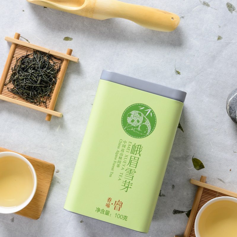 峨眉雪芽春喻睿毛峰绿茶峨眉山高山春茶茗茶罐装茶叶自己喝,淘宝优惠券,粉丝福利购,淘宝优惠卷