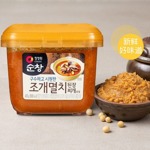 韩国进口清净园贝类鳀鱼生大酱韩式大酱汤专用酱黄豆酱 - 图3
