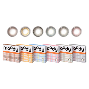 moody时光机系列美瞳日抛彩色隐形眼镜三明治工艺大小直径女