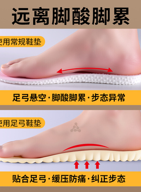 运动鞋垫高弹减震女款加厚超软