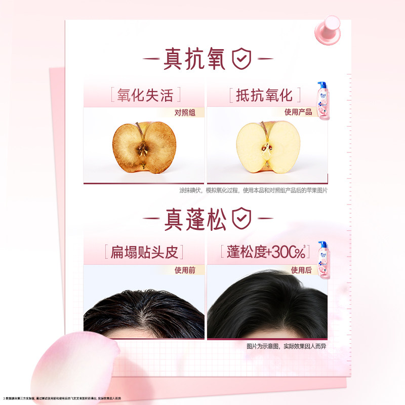 【重磅新品】海飞丝玫瑰香氛控油蓬松去屑洗发水洗发露王鹤棣同款