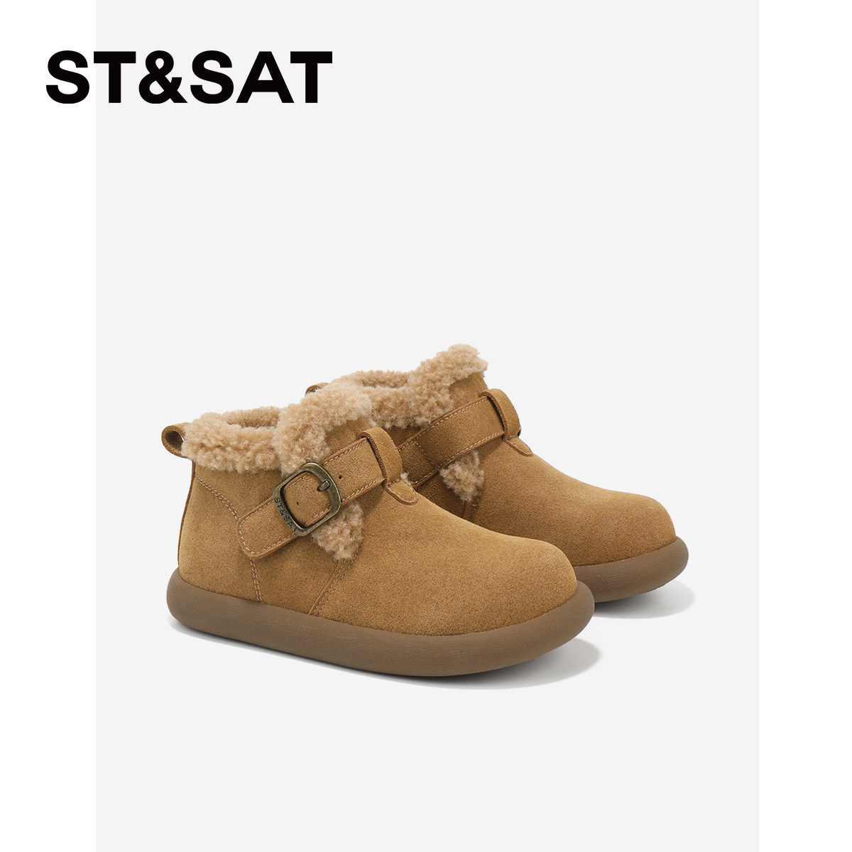 星期六童鞋儿童棉鞋2025秋冬季新款加厚休闲女童鞋子保暖毛毛鞋