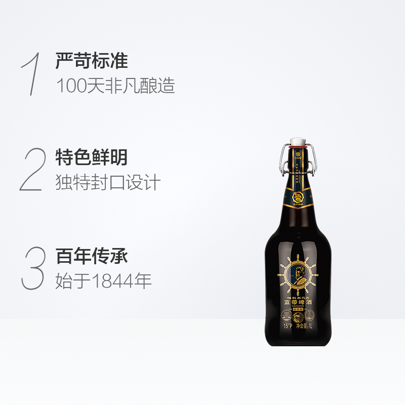 Blue Ribbon/蓝带啤酒领航者纪念版15度1Lx1瓶玻璃瓶精酿啤酒 - 图1