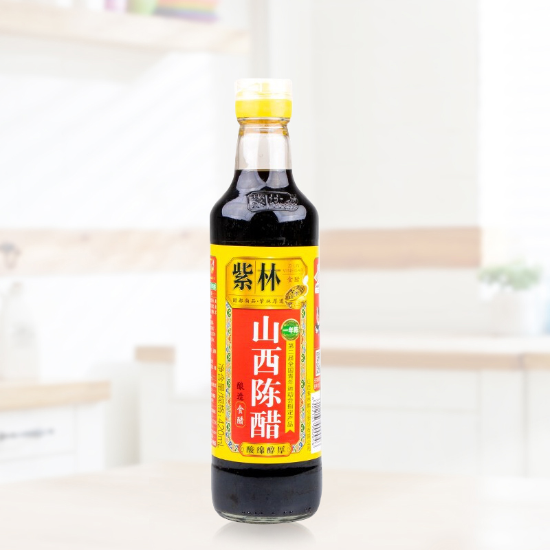 紫林山西陈醋420ml*1瓶酿造食醋山西特产 炒菜 凉拌 蘸料醋 调料 - 图2