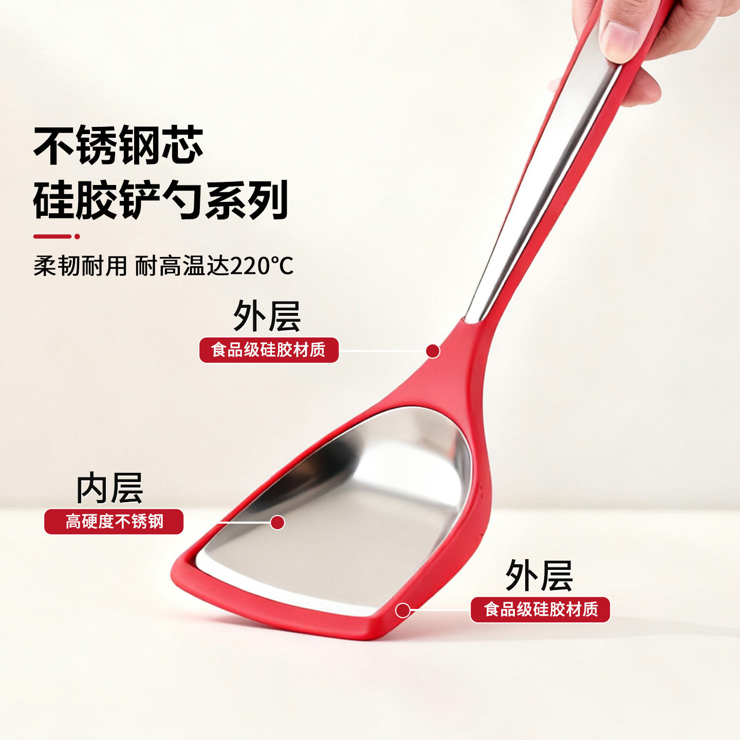 乐扣乐扣硅胶锅铲汤勺不粘锅专用耐高温食品级漏勺食物夹家用护锅,淘宝优惠券,粉丝福利购,淘宝优惠卷