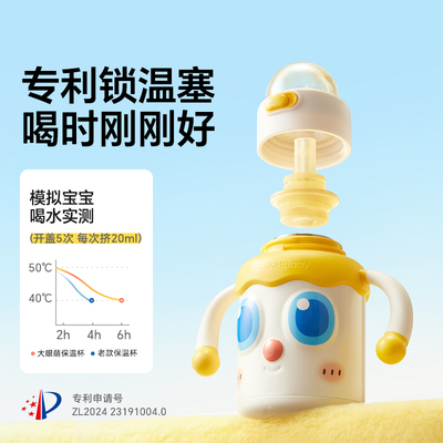 皇宠婴幼儿大眼萌儿童宝宝保温杯
