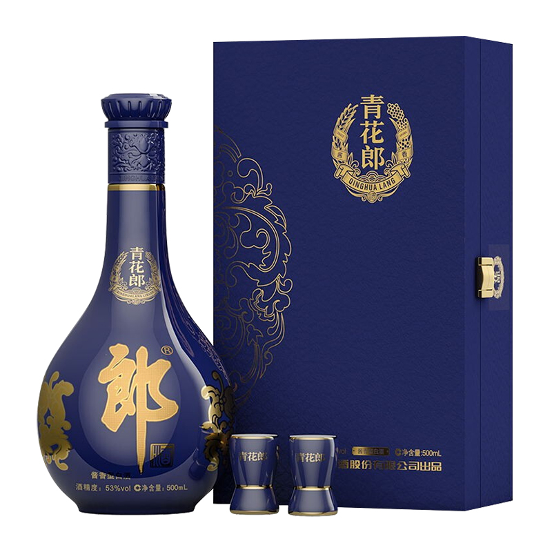 郎酒青花郎53度酱香型白酒500ml*1瓶礼盒装商务宴请 - 图0