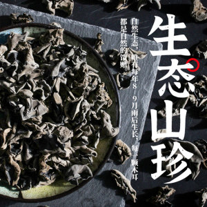 北大荒东北秋木耳黑木耳无根肉厚100g干货菌菇火锅食材