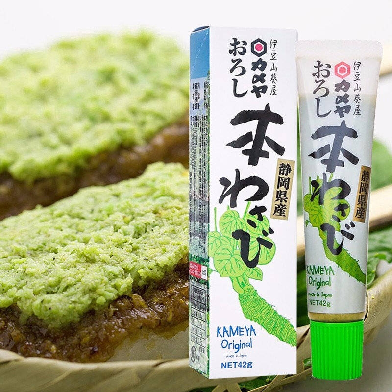 日本进口静冈伊豆山葵芥末味调味酱42g辣根青芥末膏酱鱼生料理-图2