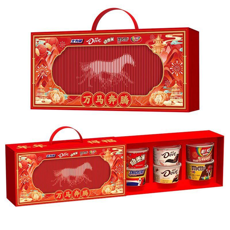 德芙万马奔腾新春礼盒纯可可脂巧克力春节送礼物零食糖果送亲友