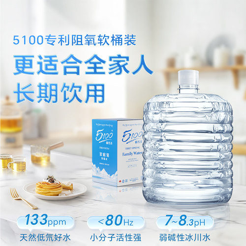 5100西藏冰川矿泉水大桶装天然纯净饮用水高端弱碱性低氘小分子 - 图2