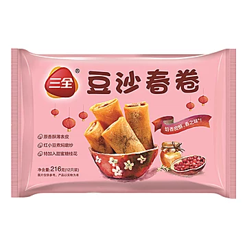 【任选20】三全春卷豆沙素馅黄金小油条[100元优惠券]-寻折猪