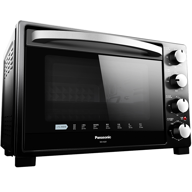 天猫超市Panasonic/松下家用电烤箱NB-H3201覆铝板内腔上下独立温控32升0