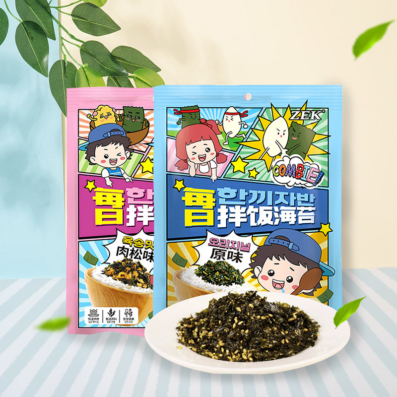 ZEK每日拌饭海苔原味/肉松味50g*2袋紫菜碎饭团新老包装随机发货 - 图2