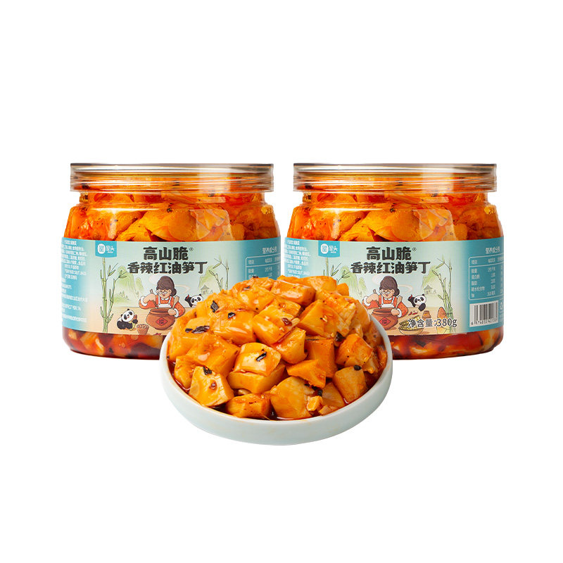 屋头高山脆下饭菜红油笋丁380g*2泡菜脆爽咸菜榨菜,淘宝优惠券,粉丝福利购,淘宝优惠卷