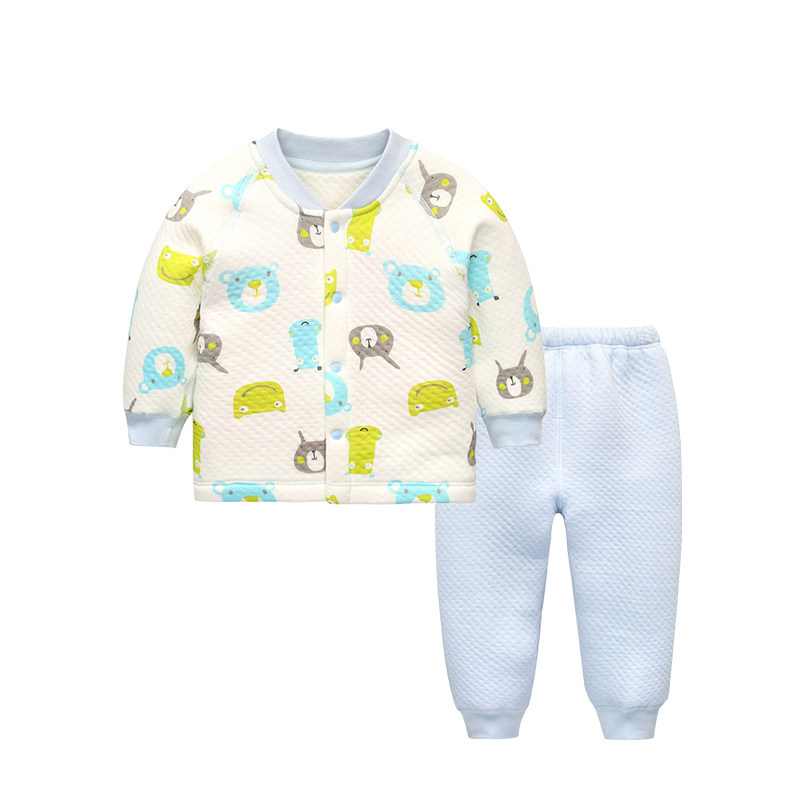 宝宝夹棉保暖内衣套装秋冬季新生婴儿睡衣家居服儿童秋衣秋裤冬装,淘宝优惠券,粉丝福利购,淘宝优惠卷