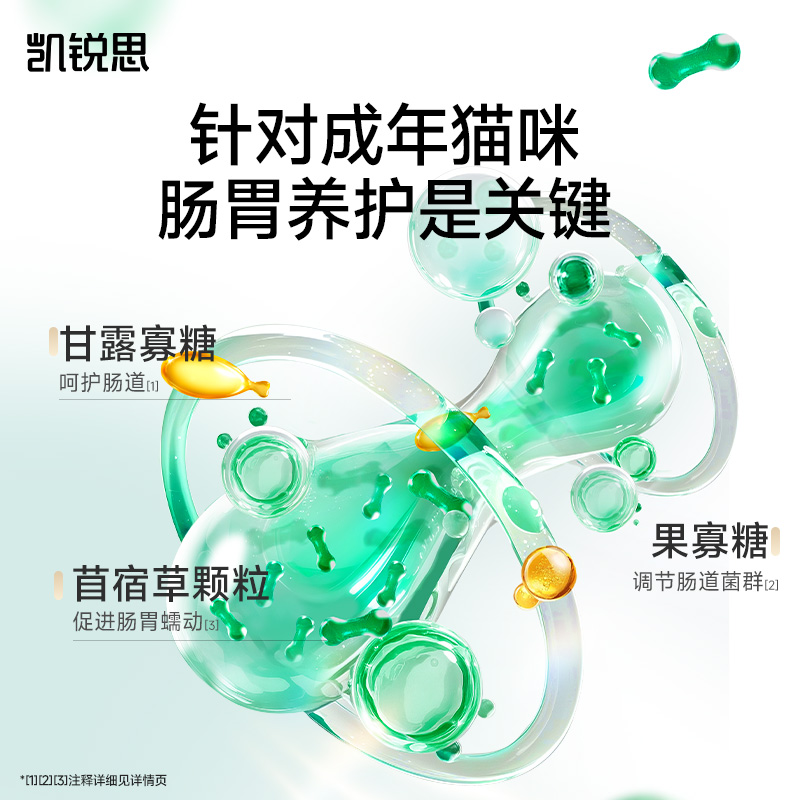 凯锐思银爪P33成猫专用猫粮护肠胃好消化益生元鲜肉无谷冻干双拼 - 图0