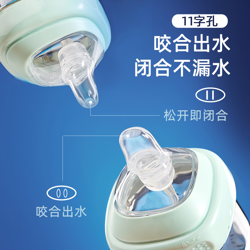 安配方形鸭嘴吸管重力球奶瓶配件 6个月以上(适配赫根奶瓶)-图2