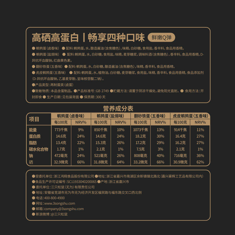 【包邮】三只松鼠多味鹌鹑蛋64颗盐焗卤味开袋即食Q弹入味 - 图3