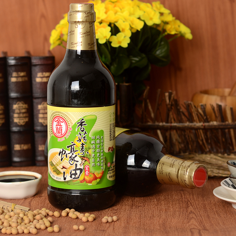 中国台湾金兰香菇素蚝油1000ml*1瓶炒菜凉拌菜厨房调味品提鲜增香