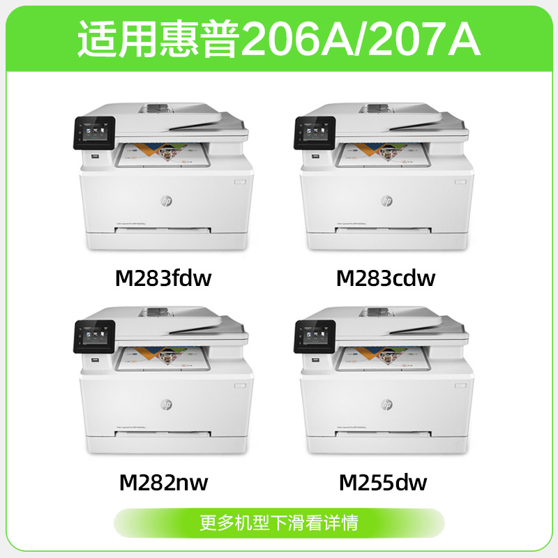 彩格适用惠普M283fdw硒鼓M255dw M282nw M283fdn hp206A W2110a - 图0