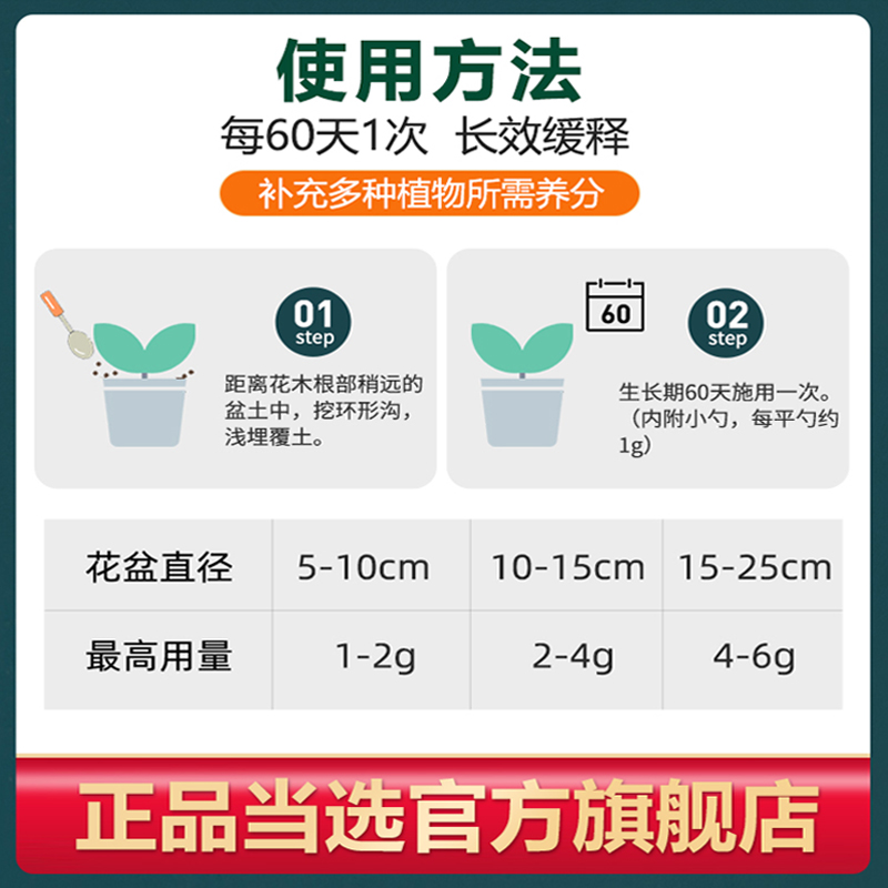 【一件包邮】缓释肥花肥料家用盆栽养花植物通用氮磷钾颗粒复合肥 - 图3