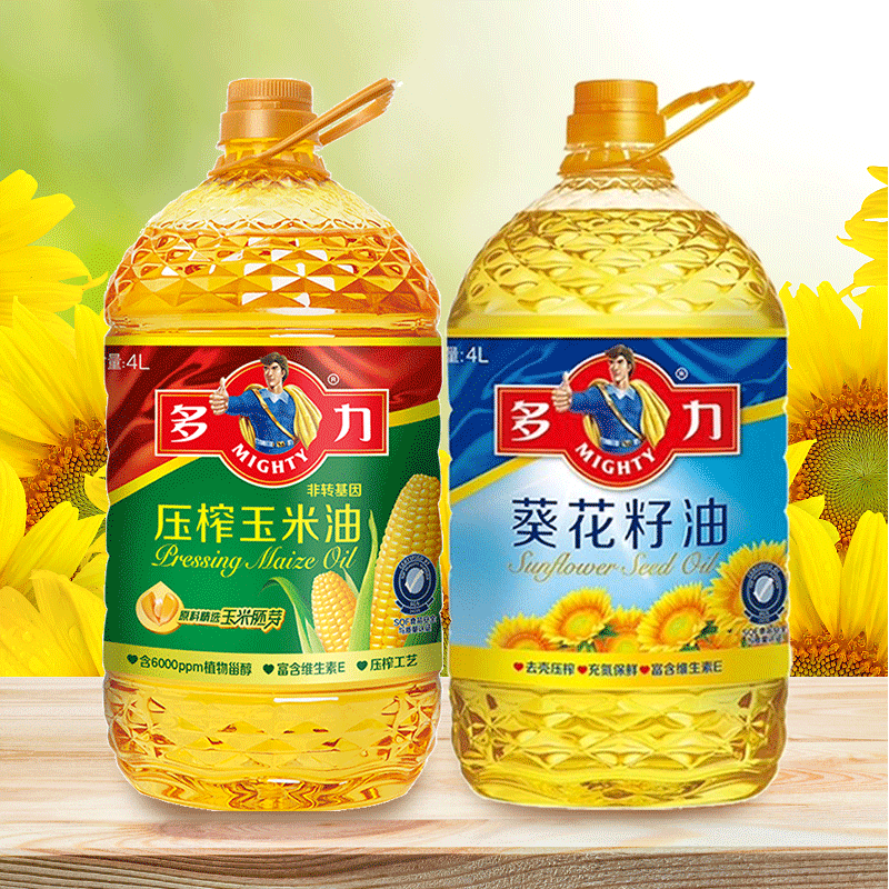 多力甾醇玉米油4L+葵花籽食用油4L非转基因玉米油+物理压榨葵花油-图2