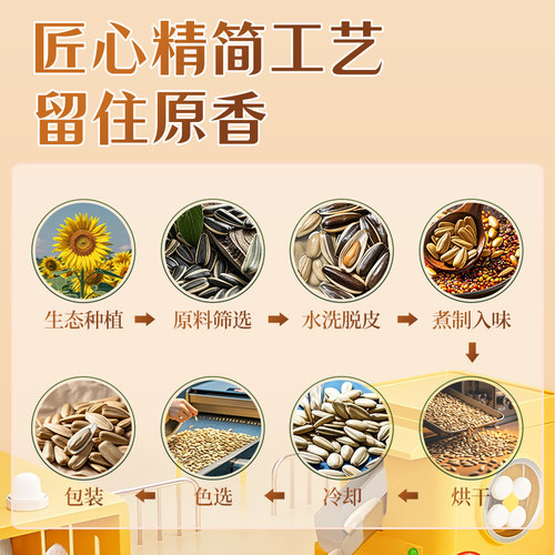华味亨焦糖奶咖味瓜子打手脱皮大颗粒葵瓜籽零食休闲食品 - 图1