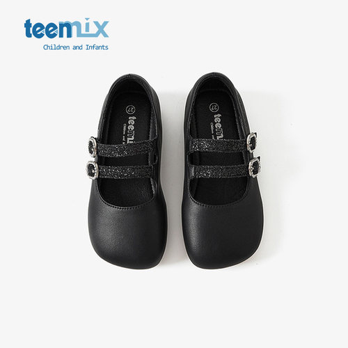 teenmix2025新款春秋女童玛丽珍鞋小黑皮鞋演出儿童英伦风公主鞋 - 图1