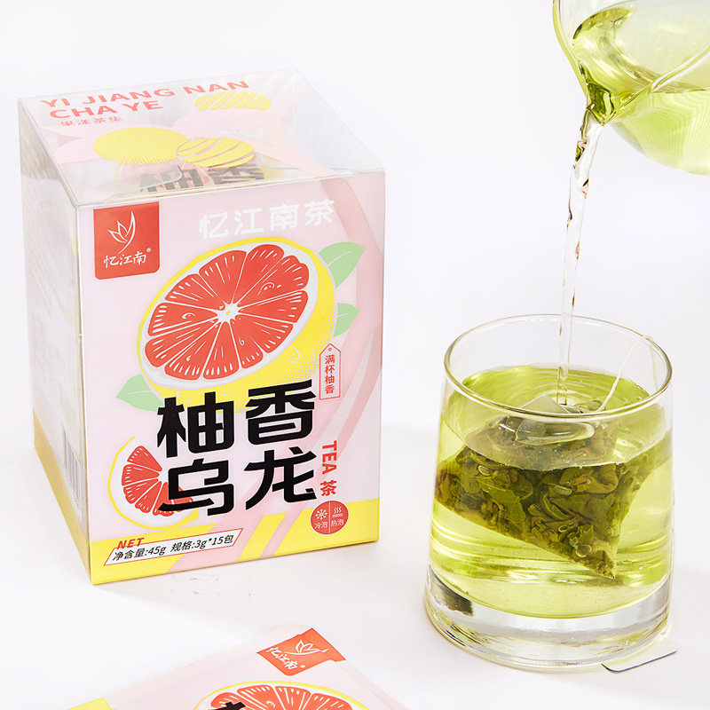 忆江南柚香乌龙茶2023新品三角包水果茶喝冷泡饮品茶包15包 - 图2