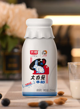 光明大白兔牛奶营养早餐学生奶低温奶风味牛乳饮品250ml*10鲜牛奶