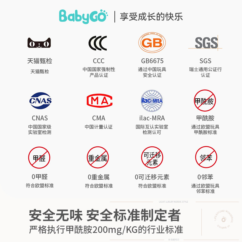 babygo拼接加厚折叠无味客厅爬行垫 天猫超市爬行垫