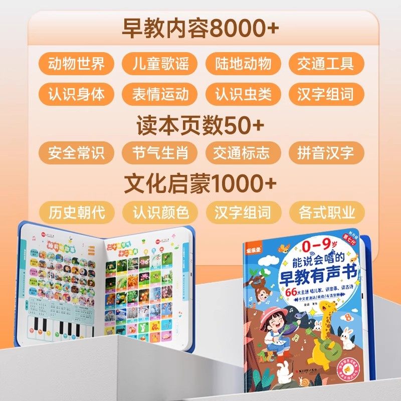 会说话的发声书听说读唱发声早教全能书婴幼儿童点读学习机玩具,淘宝优惠券,粉丝福利购,淘宝优惠卷
