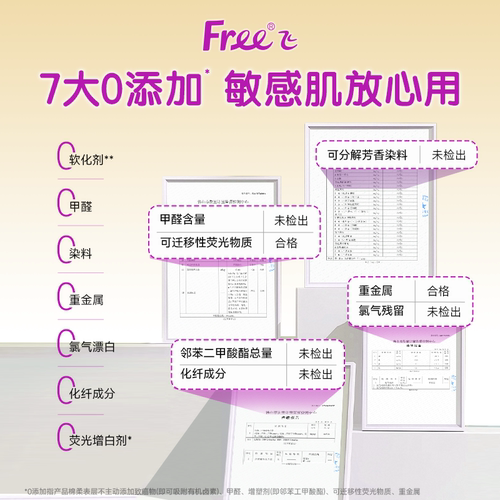 Free卫生巾日用240mm美洲进口阳光纯棉丝薄透气清新姨妈巾 - 图3