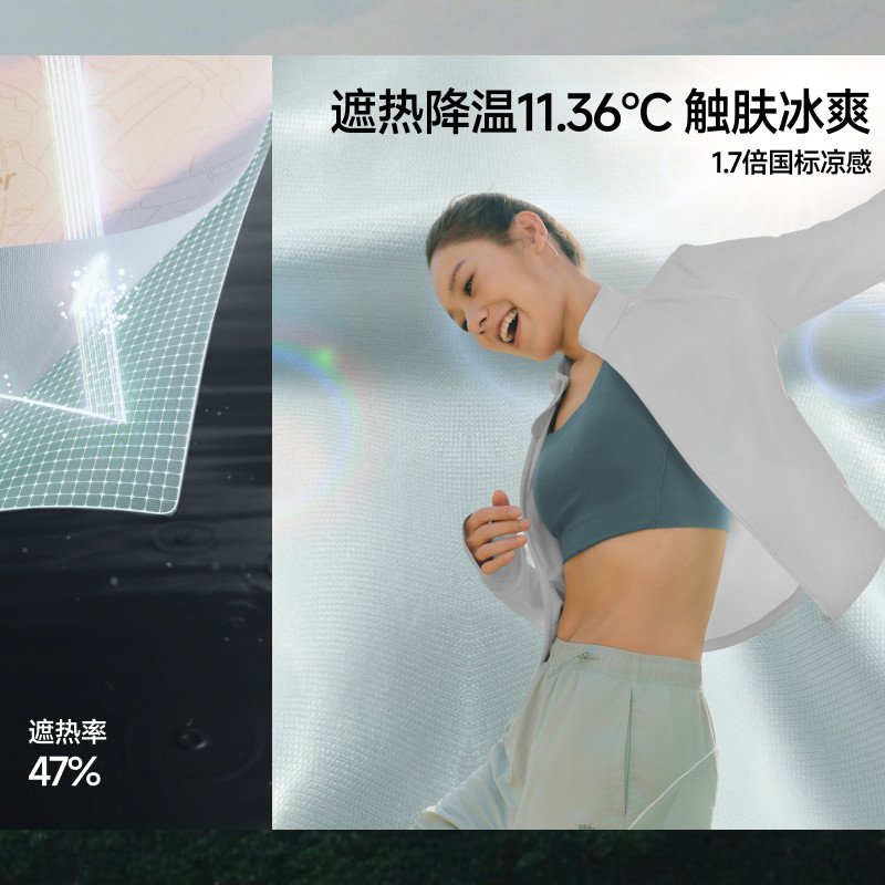 蕉下女士凉感防晒衣修身立领连帽两种帽型防晒服透气显瘦短款遮热