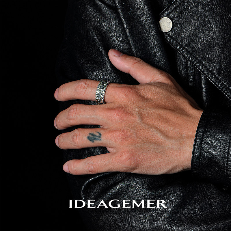IDEAGEMER iris sterling silver ring trendy for boys