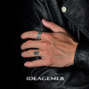 IDEAGEMER iris sterling silver ring trendy for boys