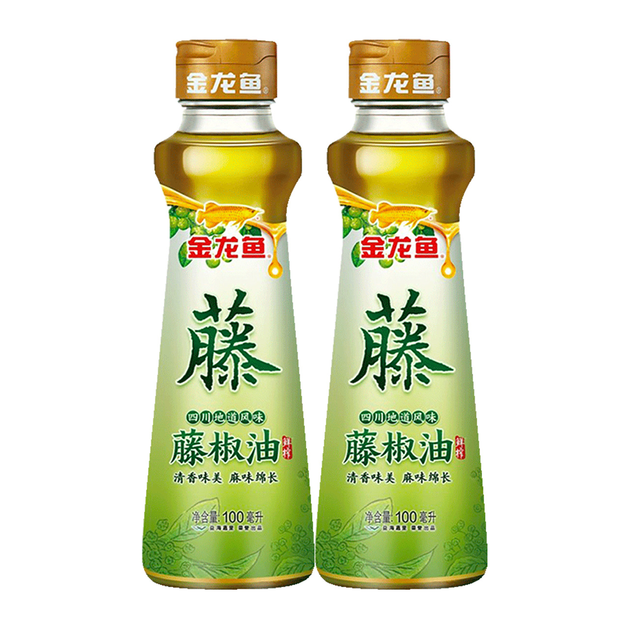 金龙鱼调味油藤椒油100ml*2瓶火锅凉拌调味四川特产清香麻椒麻油 - 图0