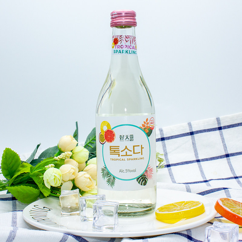 拍2件 进口好天水果气泡果酒360ml 热品库 性价比省钱购
