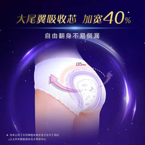 【下拉淘金币享优惠】花王乐而雅懒睡派裤型卫生巾M/L/XL码防漏 - 图1