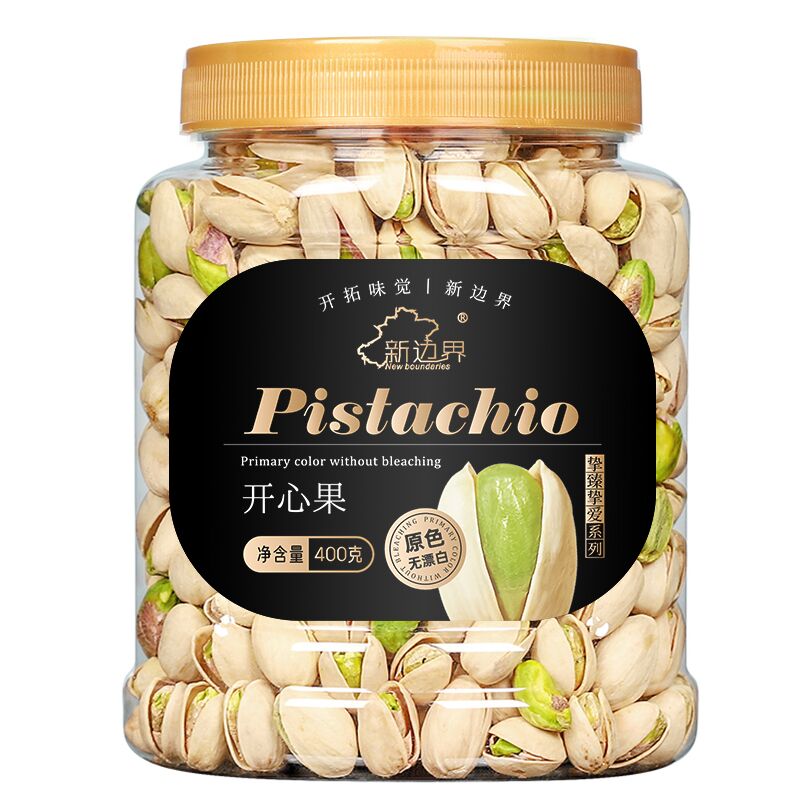 新边界原色无漂白特大颗粒开心果400g原味坚果干果零食年货非散装 - 图0