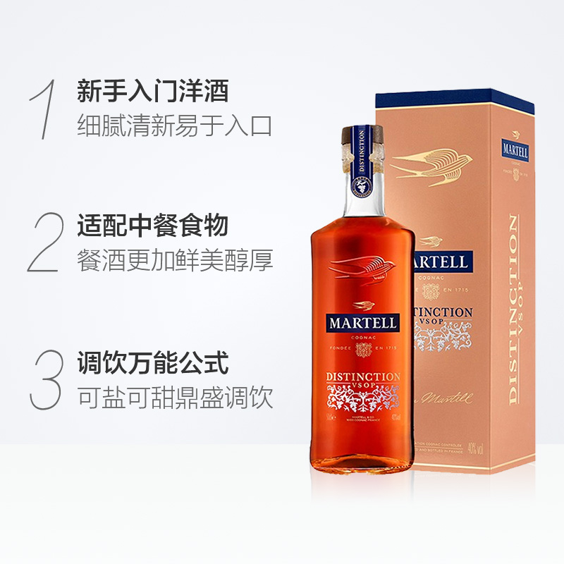 进口Martell/马爹利鼎盛干邑VSOP700ml法国原装进口洋酒礼盒特调 - 图1