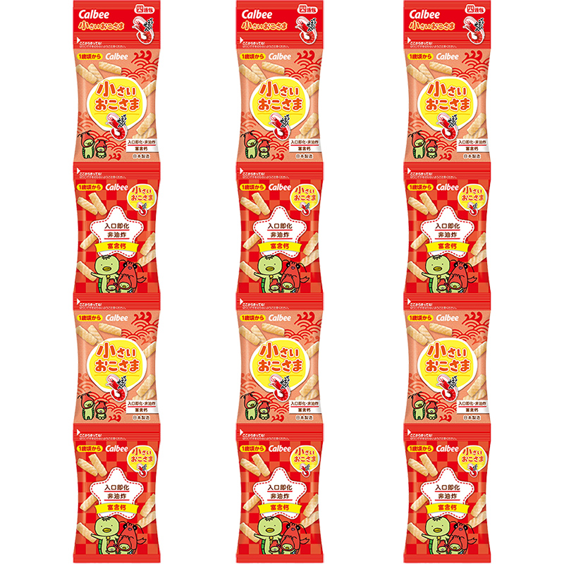 日本進口卡樂比蝦條1歲+寶寶可食32g*3組(12小包)兒童薯條零食品_天貓超市_零食_堅果_特產