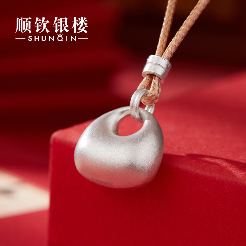 顺钦银楼足银9999锦福袋套链女国风新中式招财小福袋毛衣链送女友,淘宝优惠券,粉丝福利购,淘宝优惠卷