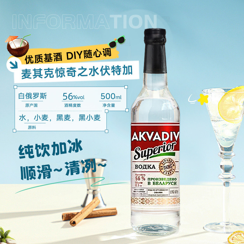 惊奇之水伏特加vodka调酒基酒洋酒烈酒白俄罗斯原瓶进口,淘宝优惠券,粉丝福利购,淘宝优惠卷